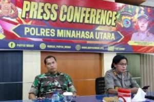 Konferensi Pers, Polres Minahasa Utara, Perusak Rumah Ibadah di Tumaluntung