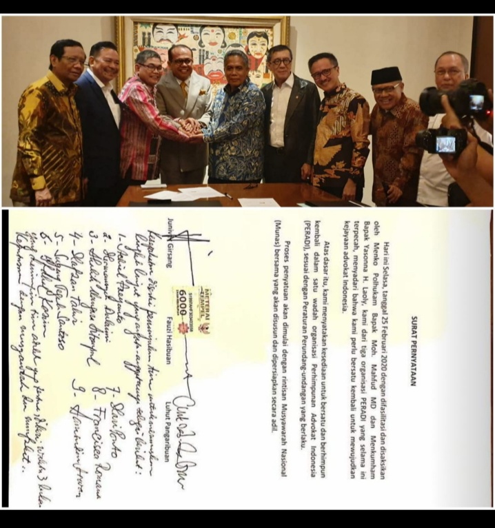 Peradi, Bersatu, Kesepakatan, Tim 9