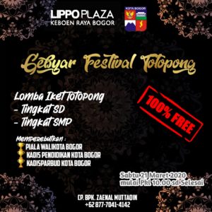 Festival Totopong, Thropy Wali Kota Bogor, Kadisdik, Kadisbudpar