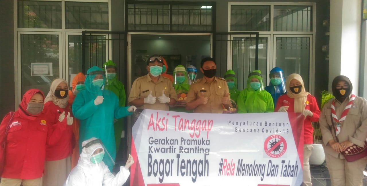 Pramuka, Aksi Tanggap, Covid-19, Bansos