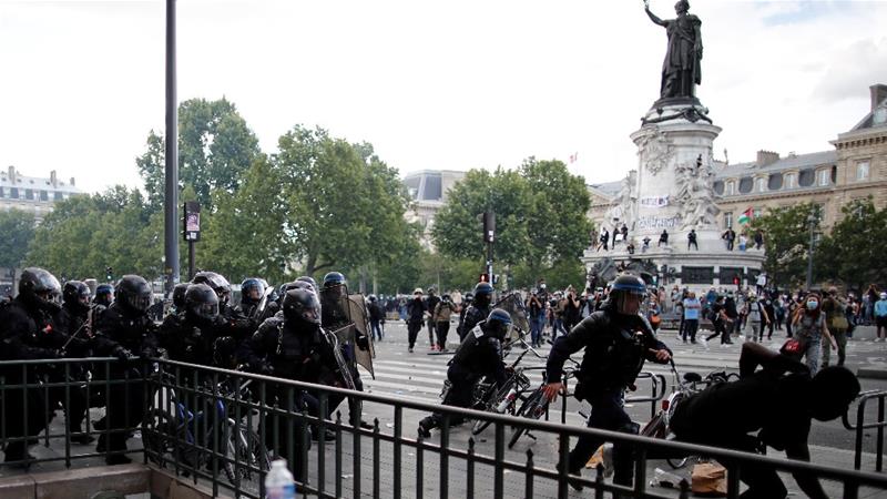 Protes di Paris Protes, Paris, Polisi, Rasisme