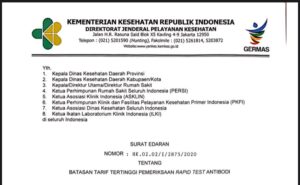 Sureat Edaran Kemenkes Surat Edaran, Kemenkes, rapid test