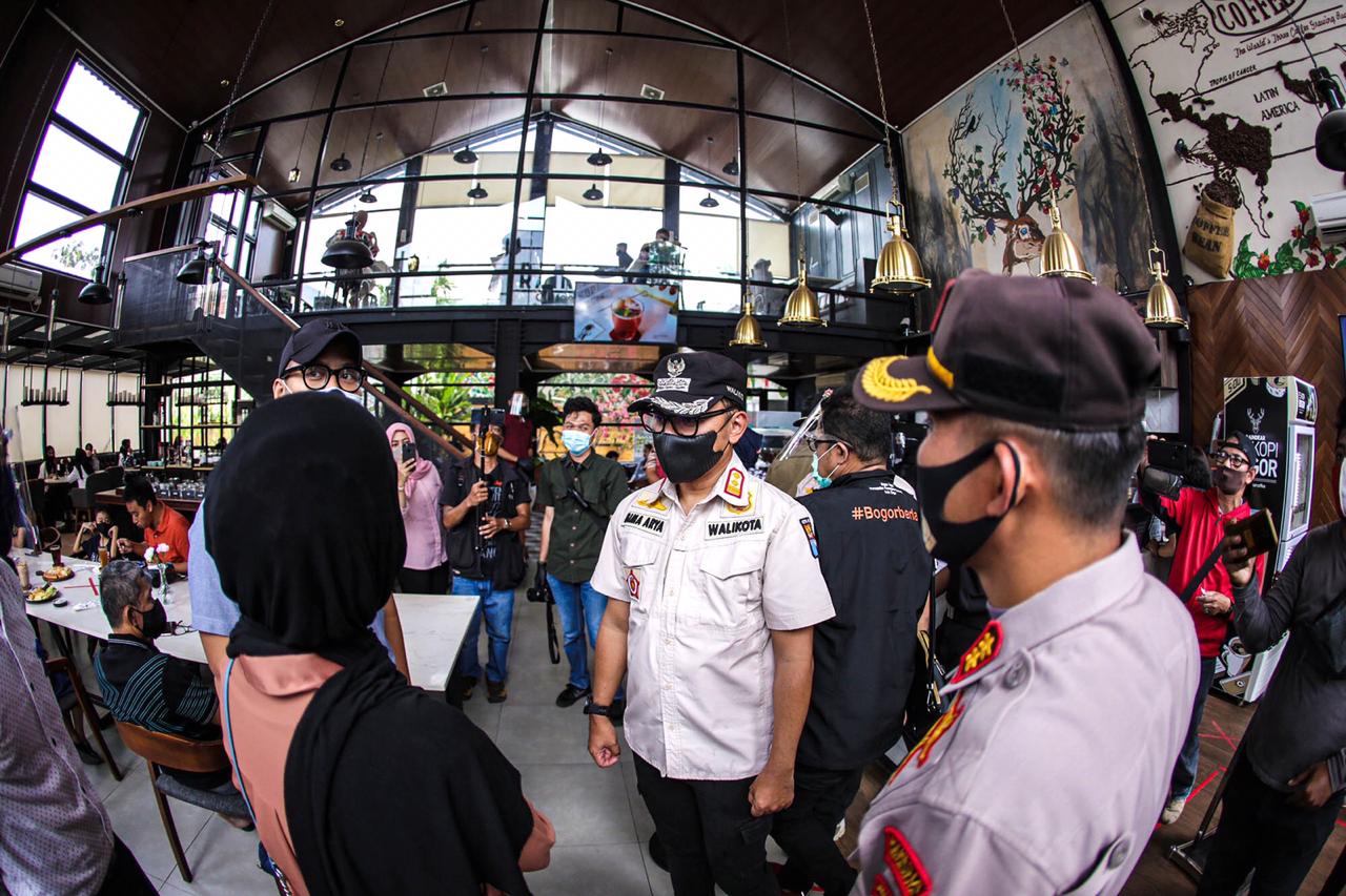 Kota Bogor, Lockdown, Cafe, Sidak