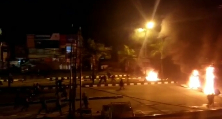Demonstrasi, Mahasiswa, Kendari, Helikopter