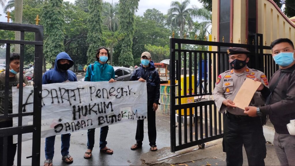 Mahasiswa Demo di Polres Bogor, Minta Usut Proyek Bermasalah Mahasiswa, Polres Bogor, Proyek