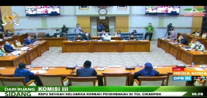 RDPU, Komisi III, DPR, Laskar FPI, Keadilan