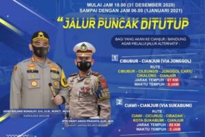 Malam Tahun Baru: Jalur Puncak Ditutup Polres Bogor, Tahun Baru, Jalur, Puncak