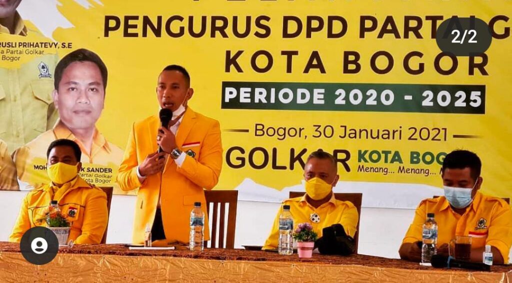 Pengurus Golkar Kota Bogor Akhirnya Dikukuhkan Golkar, Pengukuhan, Rusli Prihatevy