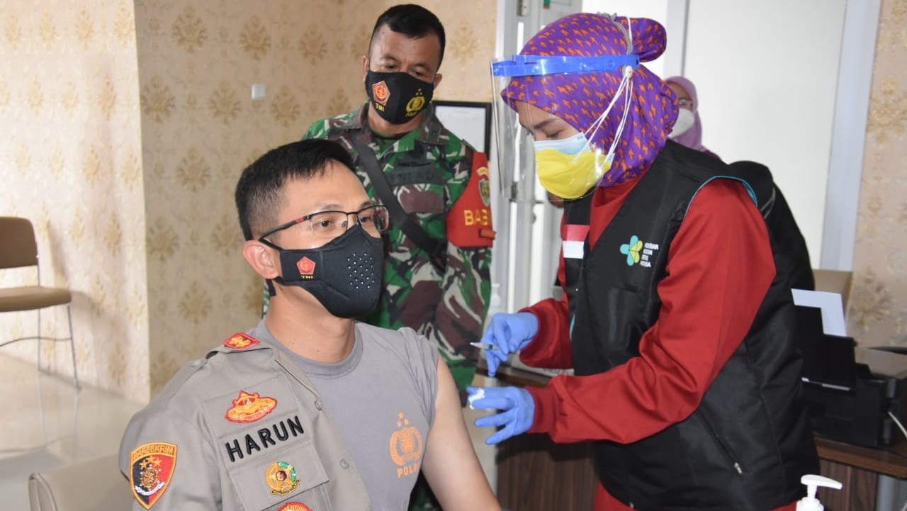 Vaksinasi, Vaksin Covid-19, Kapolres Bogor, AKBP Harun, Tidak Takut