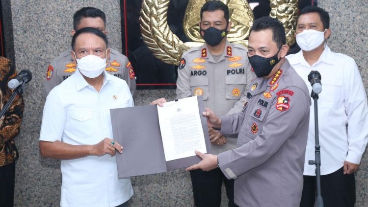 Polri Izinkan Piala Menpora 2021 di tengah Covid-19 Polri, Izin Kersmaian, Piala Menpora 2021, Covid-19