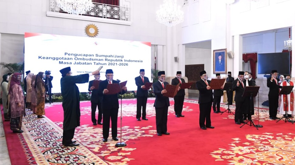 Ombudsman RI Masa Jabatan 2021-2026 Resmi Dilantik Ombudsman, Sumpah Jabatan