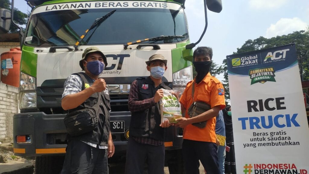 Operasi Beras Gratis, Beras, Rice Truck, ACT, Pasar Bogor