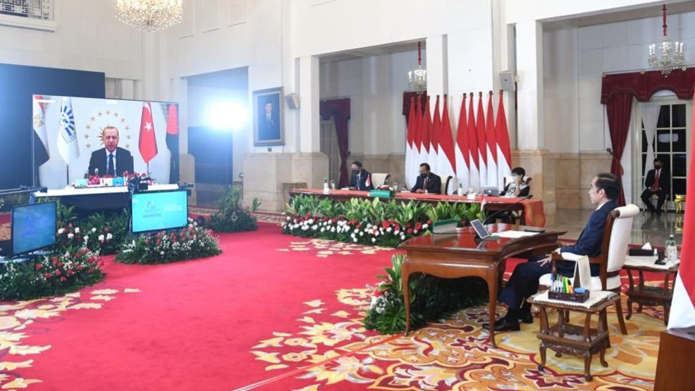 Presiden Jokowi Hadiri KTT D-8 Secara Virtual Presiden Jokowi, KTT D-8, Virtual