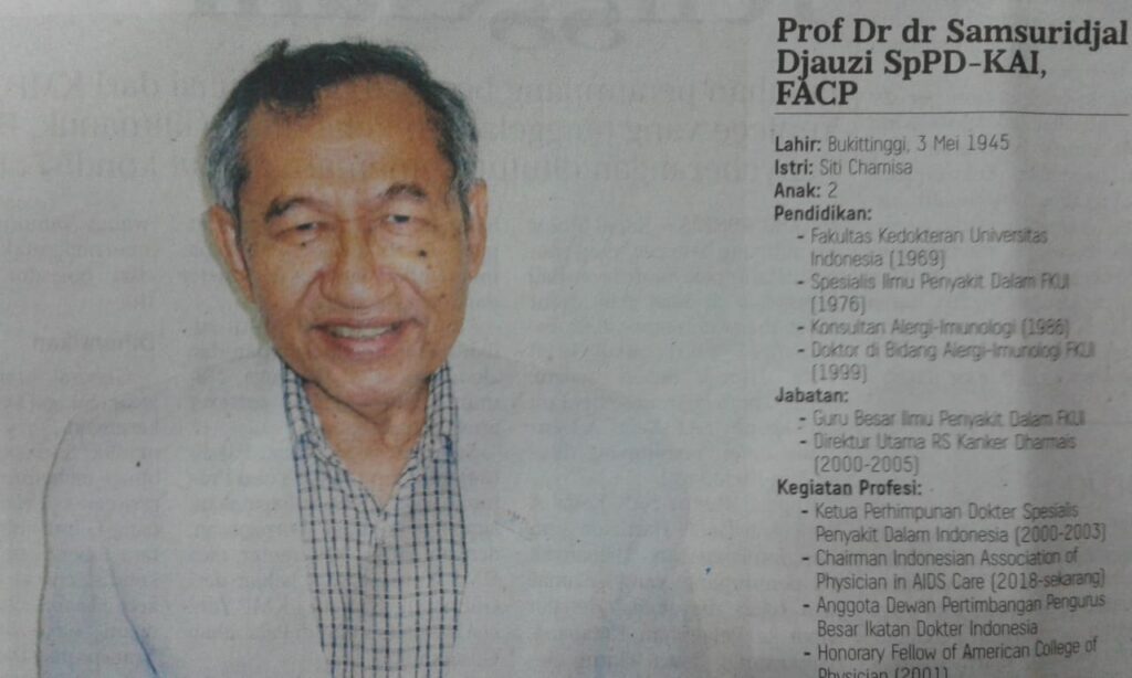Selamat dan Sukses bakap Prof Samsuridjal Djauzi Selamat, Sukses, Samsuridjal Djauzi, Apendi Arsyad