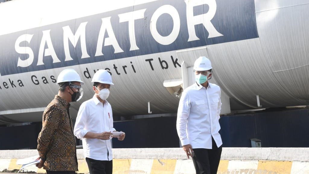 Jokowi Tinjau Pabrik Oksigen, Pastikan Kebutuhan Medis Terpenuhi Presiden Jokowi, Pabrik Oksigen, Kebutuhan Medis, Oksigen
