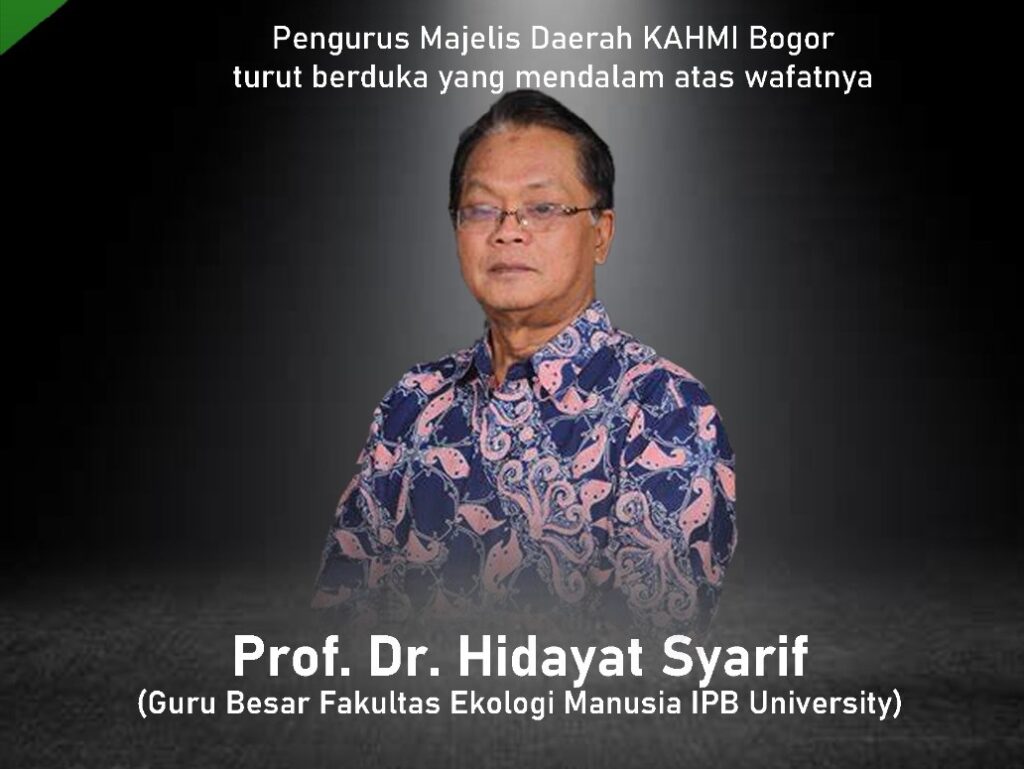 Inmemorial Almarhum Kang Prof Dr Ir H Hidayat Syarif MSc Inmemorial, Almarhum, Hidayat Syarif