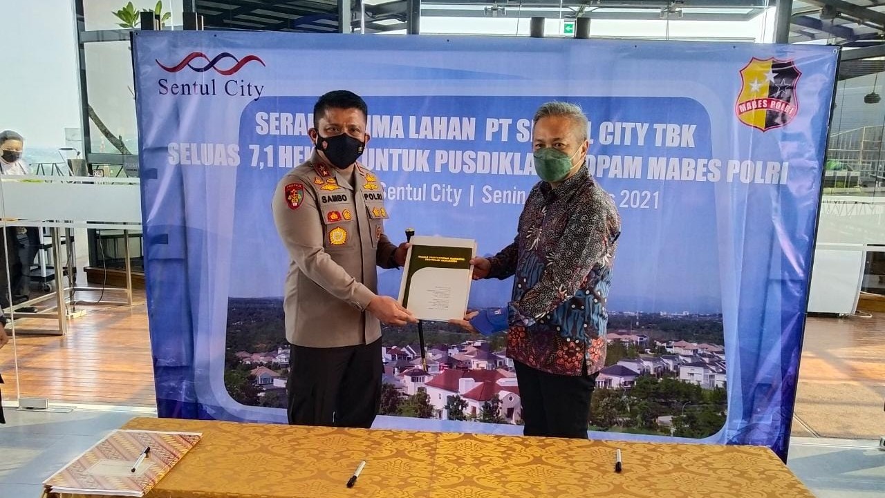 Sentul City, Hibah Lahan, Pusdiklat, Propam Polri