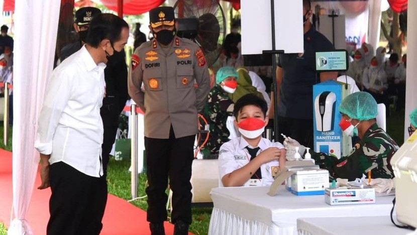 Presiden Jokowi, Vaksinasi Pelajar, Vaksinasi Covid-19, Kebun Raya, Kebun Raya Bogor