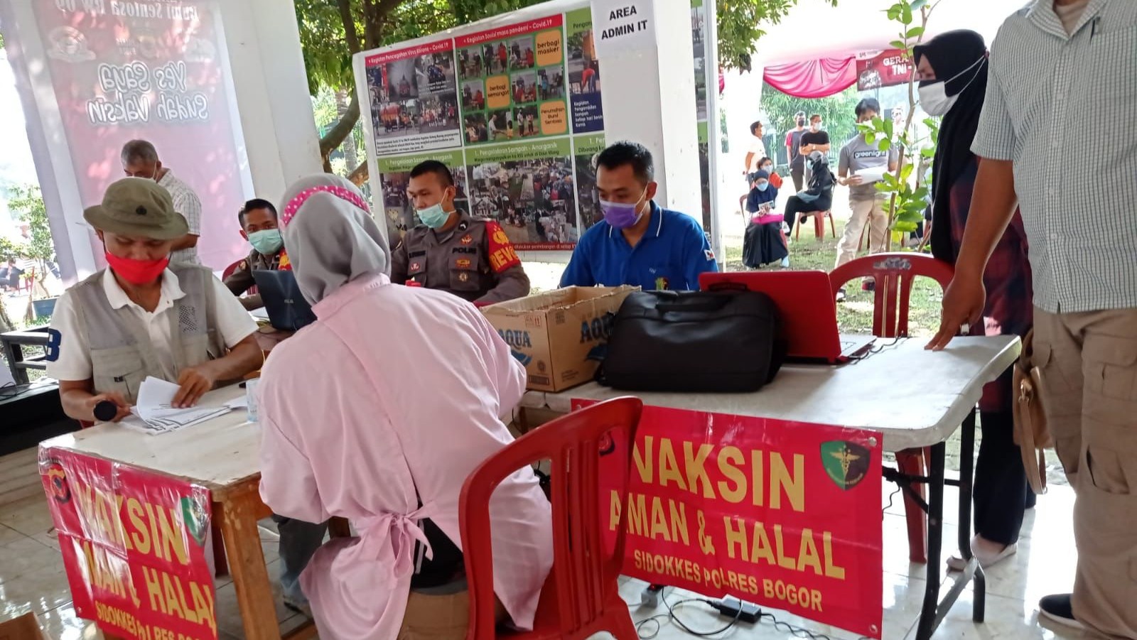 Dokkes Polres Bogor, Gerai Vaksin, Vaksinasi Covid-19, Masyarakat Bogor