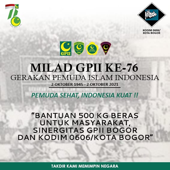 Sinergi dengan Kodim, Kopma GPII Bogor Bagikan Beras untuk Masyarakat Sinergi, Kodim Kota Bogor, Kopma GPII Bogor, Beras untuk Masyarakat