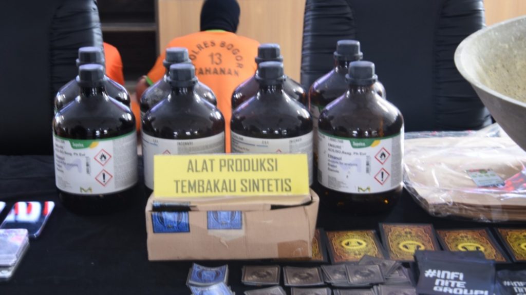 Polres Bogor Kembali Ungkap Home Industri Tembakau Sintetis Polres Bogor, Home Industri, Narkotika, Tembakau Sintetis