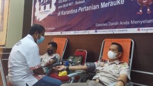 HUT ke-144, Karantina Merauke Gelar Vaksinasi Covid-19 dan Donor Darah HUT Karantina, Karantina Merauke, Merauke, Vaksinasi Covid-19, Donor Darah