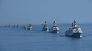 Awali Latihan di Perairan Bubus, 33 KRI Konvoi Menuju Daerah Latopsfib Latihan, Perairan Bubus, KRI, Konvoi, Daerah Latopsfib