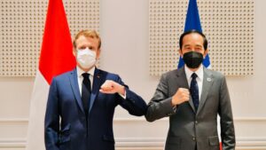 Bertemu Emmanuel Macron, Jokowi Apresiasi Kerja Sama Pertahanan Indonesia-Prancis Emmanuel Macron, Presiden Jokowi, Kerja Sama Pertahanan, Pertahanan, Pertahanan Indonesia-Prancis