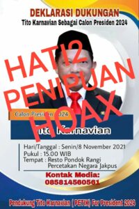 Beredar Dukungan Sebagai Capres 2024, Tito Karnavian: Tidak Benar Dukungan Capres 2024, Pilpres 2024, Tito Karnavian, Tidak Benar, Hoax