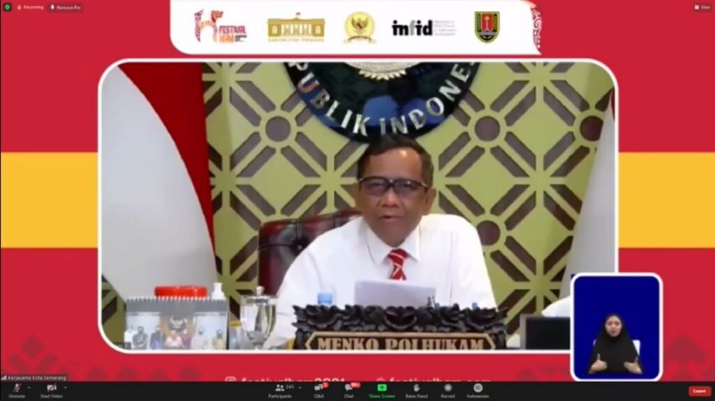 Festival HAM, Mahfud MD, Bangsa, Bersatu, Pluralisme