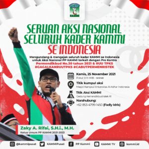 KAMMI Gelar Aksi Cabut Permendikbud dan Gagalkan RUU TPKS KAMMI, Demonstrasi, Permendikbud, RUU TPKS