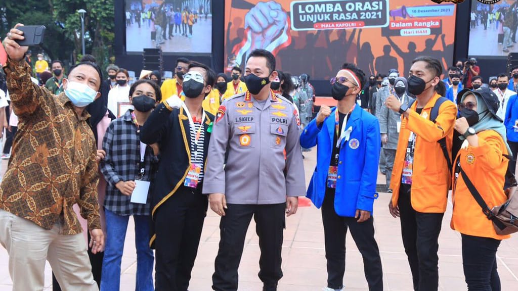 Lomba Orasi, Komitmen Polri, HAM, Demokrasi