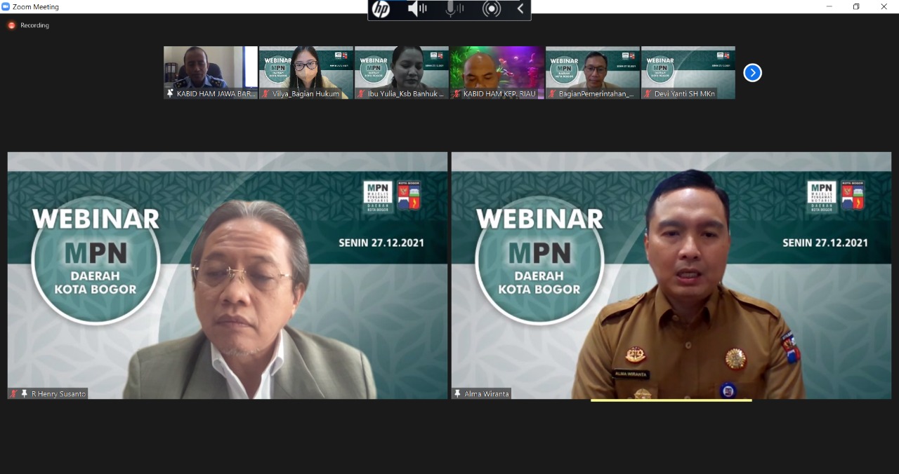 MPDN Kota Bogor, Webinar, Perlindungan Hukum, Notaris