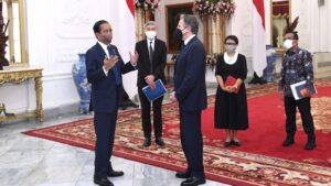 Bertemu Menlu AS, Jokowi Berharap Jadi Mitra Bidang Ekonomi Menlu AS, Anthony Blinken, Presiden Jokowi, Mitra Ekonomi, Ekonomi Global