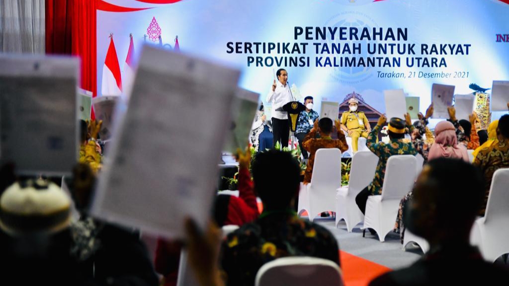 Sebanyak 13.455 Sertifikat Tanah Dibagikan Kepada Masyarakat Kaltara Jokowi, Sertifikat Tanah, Kalimantan Utara, Kaltara