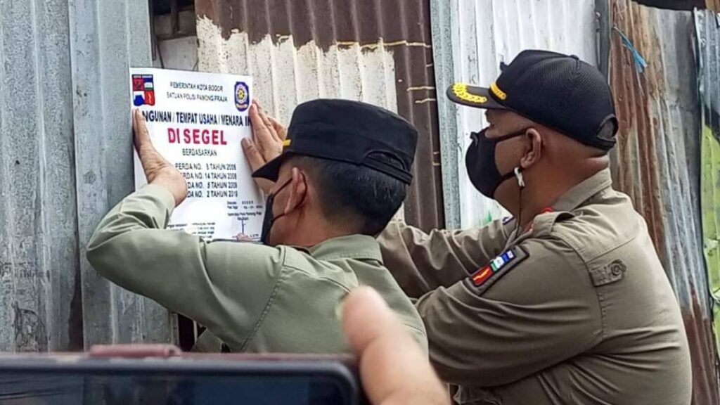 Satpol PP Kota Bogor, Tidak Sesuai, Peruntukan, Presiden Theater, Disegel