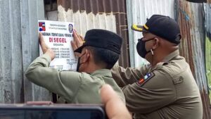 Tidak Sesuai Peruntukan, Lahan Presiden Theater Disegel Satpol PP Kota Bogor, Tidak Sesuai, Peruntukan, Presiden Theater, Disegel