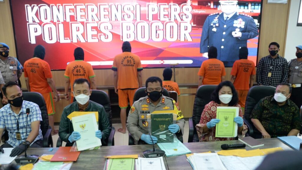 Polres Bogor Ungkap Mafia Tanah, Enam Tersangka Diamankan Polres Bogor, Mafia Tanah, Tersangka Mafia Tanah, Tanah