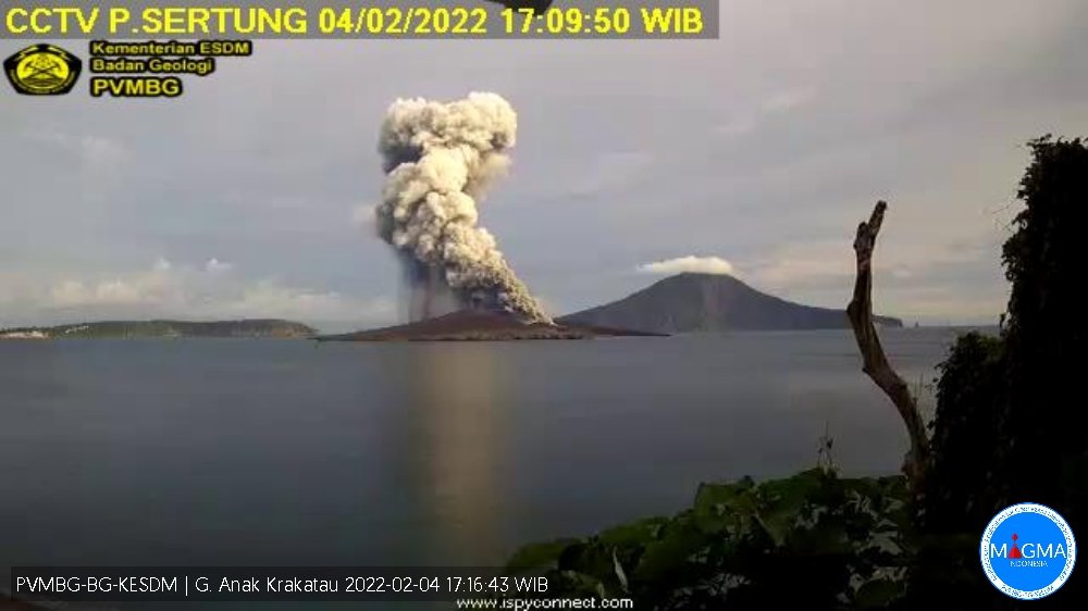 Gunung Anak Krakatau Erupsi Sembilan Kali Anak Krakatau, Erupsi