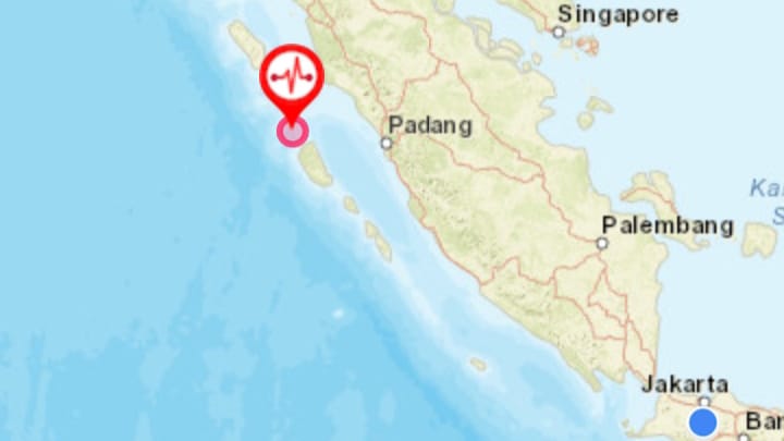 Gempa M6,9 Guncang Nias Selatan, Terasa Sampai Padang Gempa M6,9, Gempa Nias, Nias Selatan, Padang