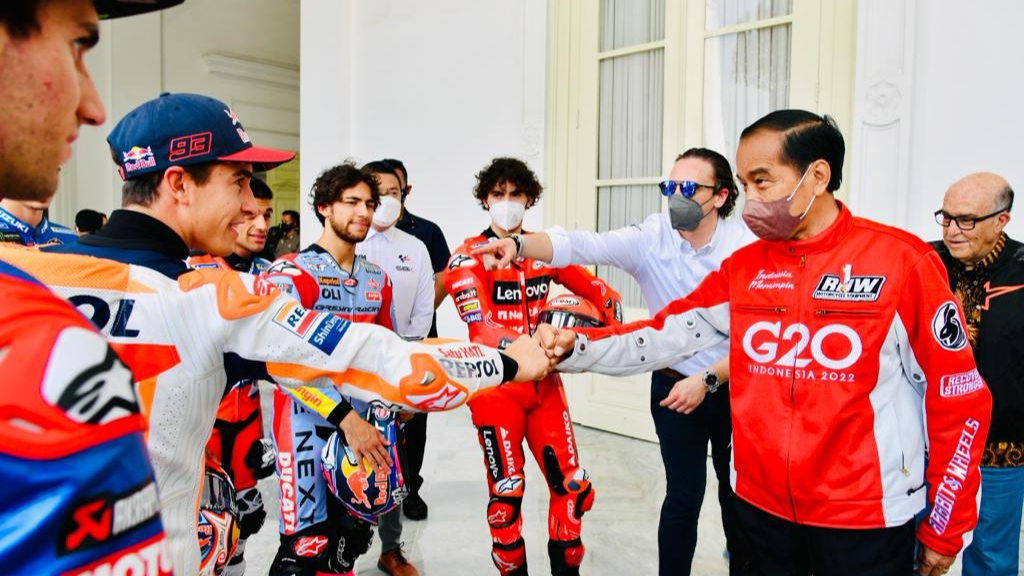 Kunjungi Jokowi, Para Pembalap MotoGP Berikan Penghormatan Jokowi, Pembalap, MotoGP 2022, MotoGP, Penghormatan