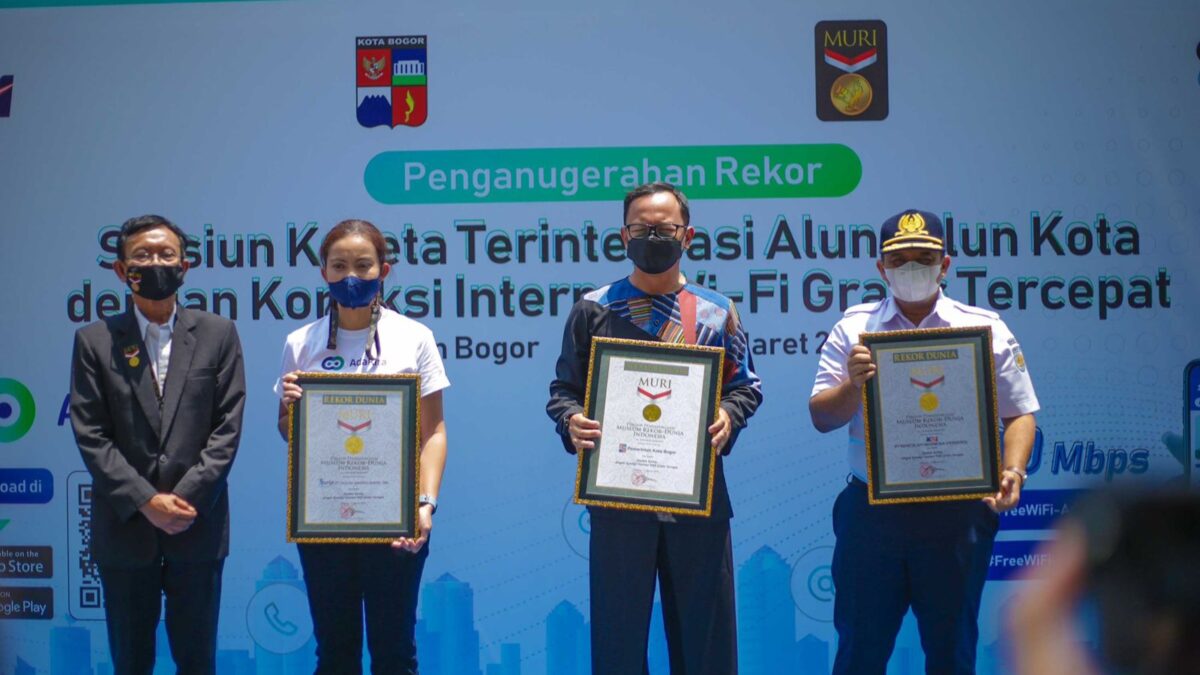 Koneksi Wi-Fi Tercepat, Wi-Fi Terintegrasi, Stasiun Bogor, Rekor MURI