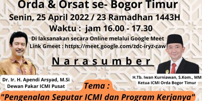 Pengenalan ICMI, Seputar ICMI, Program Kerja ICMI, Apendi Arsyad