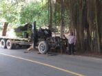 Truk Muatan Ekskavator Terguling di Jasinga, Diduga Rem Blong Truk Muatan Ekskavator, Truk Terguling, Jasinga, Rem Blong