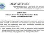 Dewan Pers Merespons Hebohnya Pemberitaan Putra Ridwan Kamil Dewan Pers, Hebohnya Pemberitaan, Putra Ridwan Kamil, Ridwan Kamil