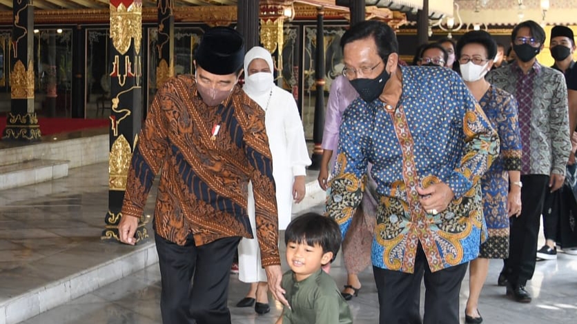 Jokowi, Silaturahmi, Sultan Hamengkubuwono, Keraton Yogyakarta, Idul Fitri 2022