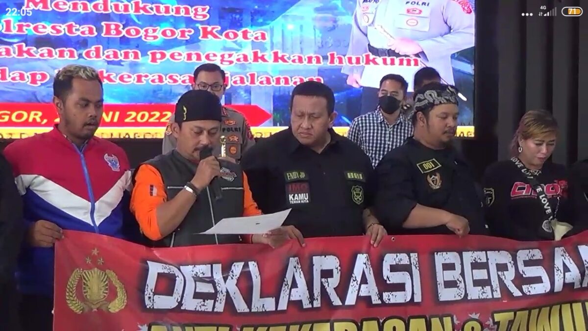Komunitas Motor, Geng Motor di Kota Bogor, Deklarasi Anti Kekerasan