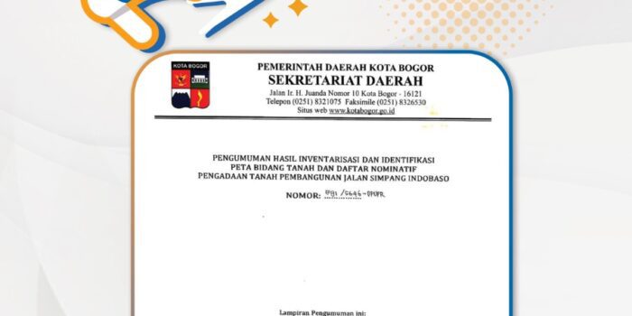 Pemkot Bogor, Pengumuman Inventarisasi